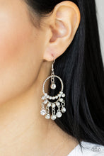 Load image into Gallery viewer, Paparazzi - Cosmic Chandeliers - White Earring