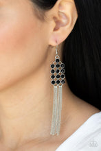 Load image into Gallery viewer, Paparazzi - Tasteful Tassel - Black Earrings