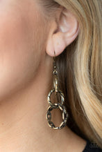 Load image into Gallery viewer, Paparazzi - Shameless Shine - Brass Earrings