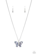 Load image into Gallery viewer, Paparazzi - Free-Flying Flutter - Blue Necklace