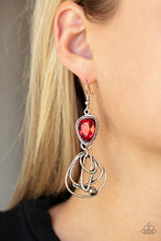 Load image into Gallery viewer, Paparazzi - Galactic Drama - Red Earrings
